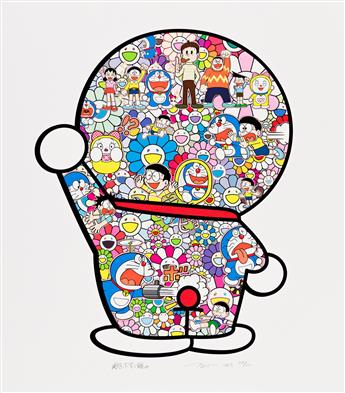 TAKASHI MURAKAMI Three color offset lithographs.